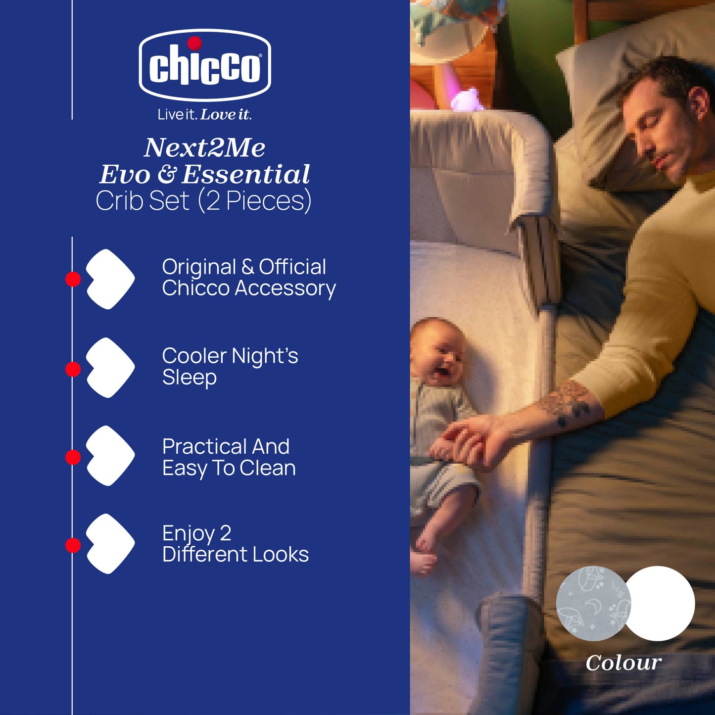 Chicco Next2Me Crib Set 2 Pieces (Grey Fox)