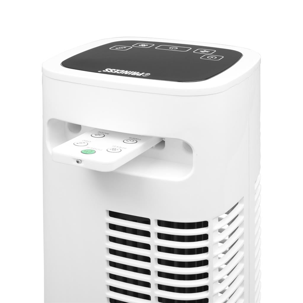 Princess Smart Compact Tower Fan (White)