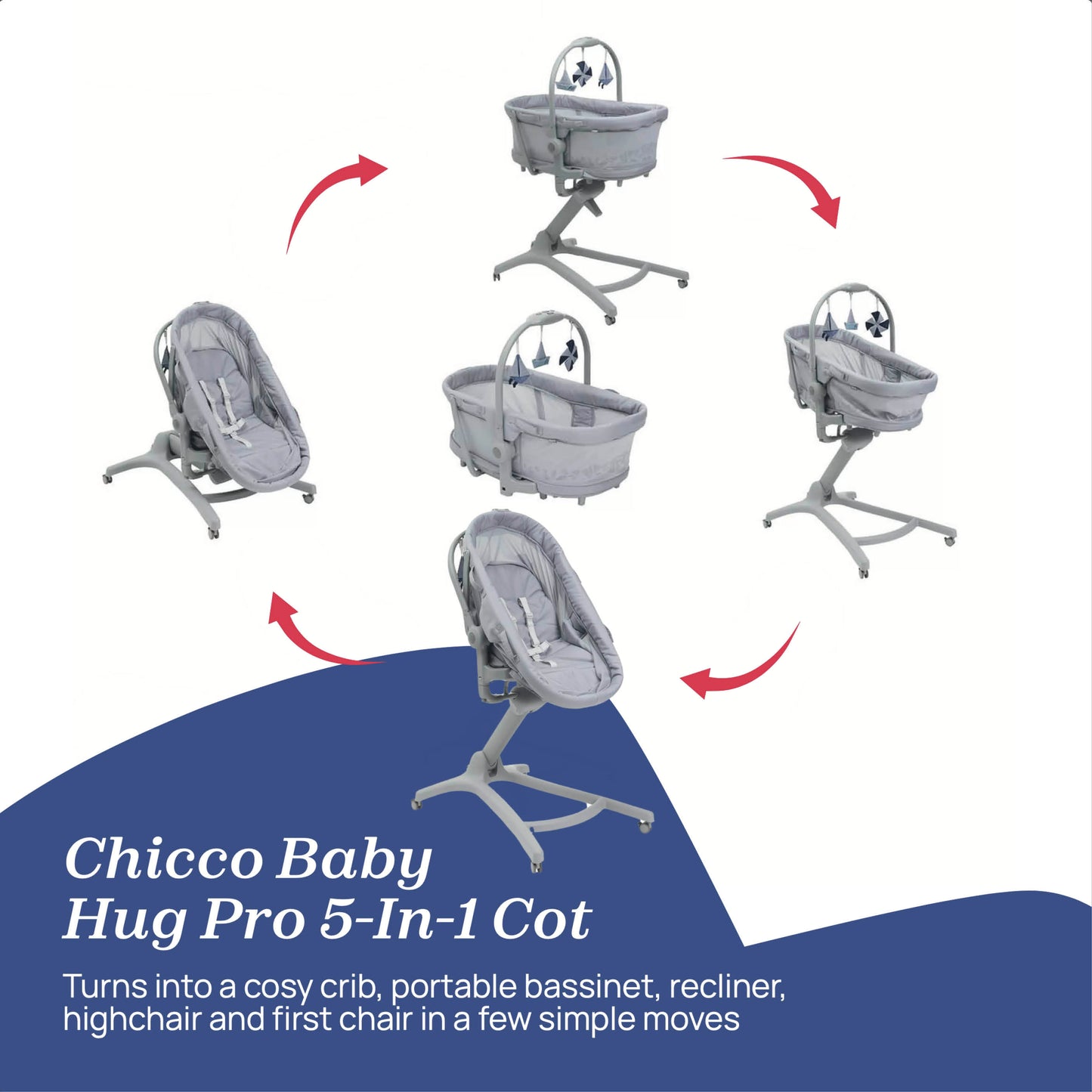Chicco Baby Hug 5 in 1 Pro (Earl Grey)