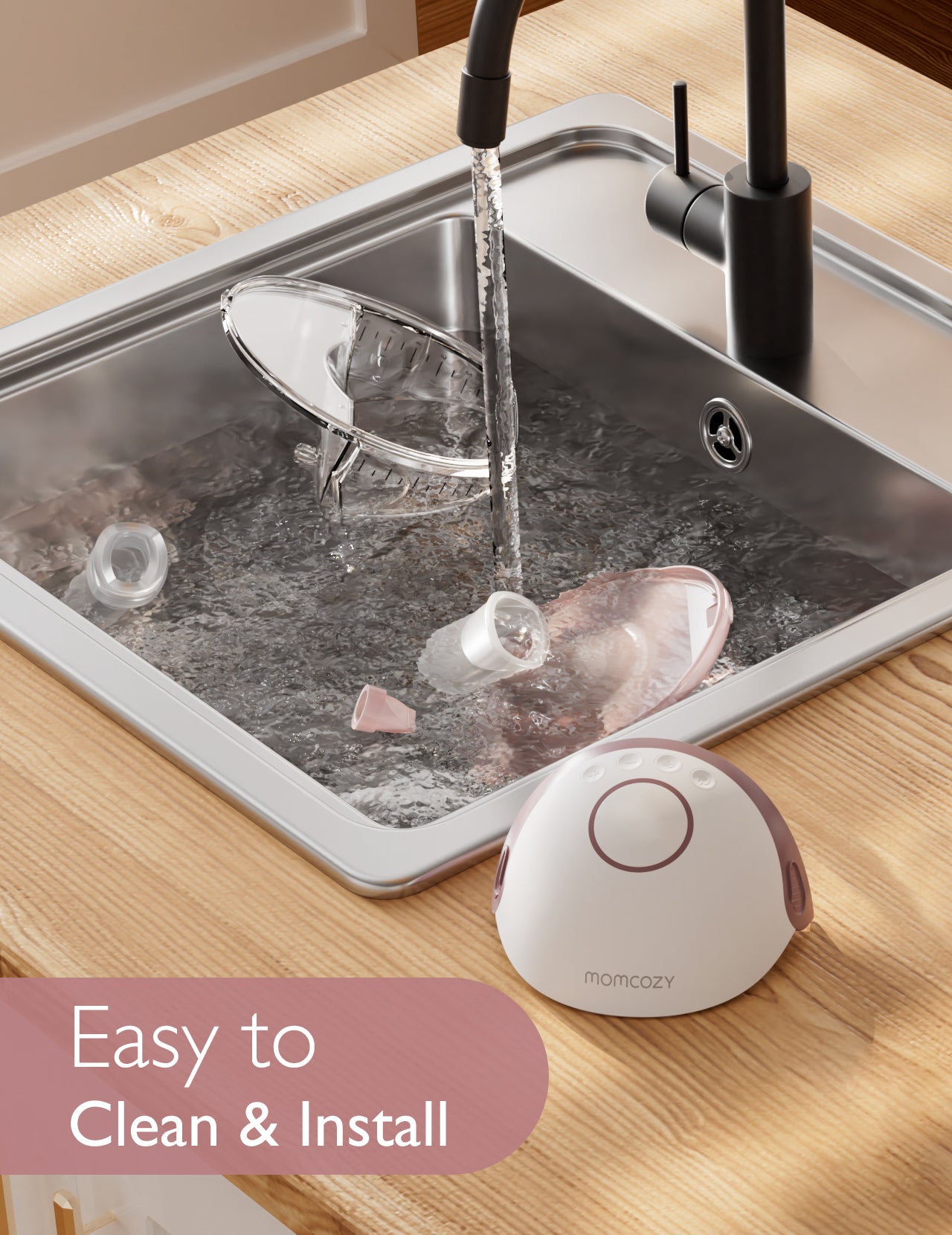 Momcozy M6 Mobile Breast Pump Single Maroon