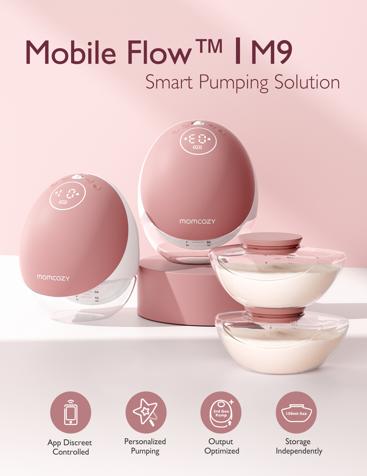 Momcozy M9 Mobile Breast Pump Double Bundle