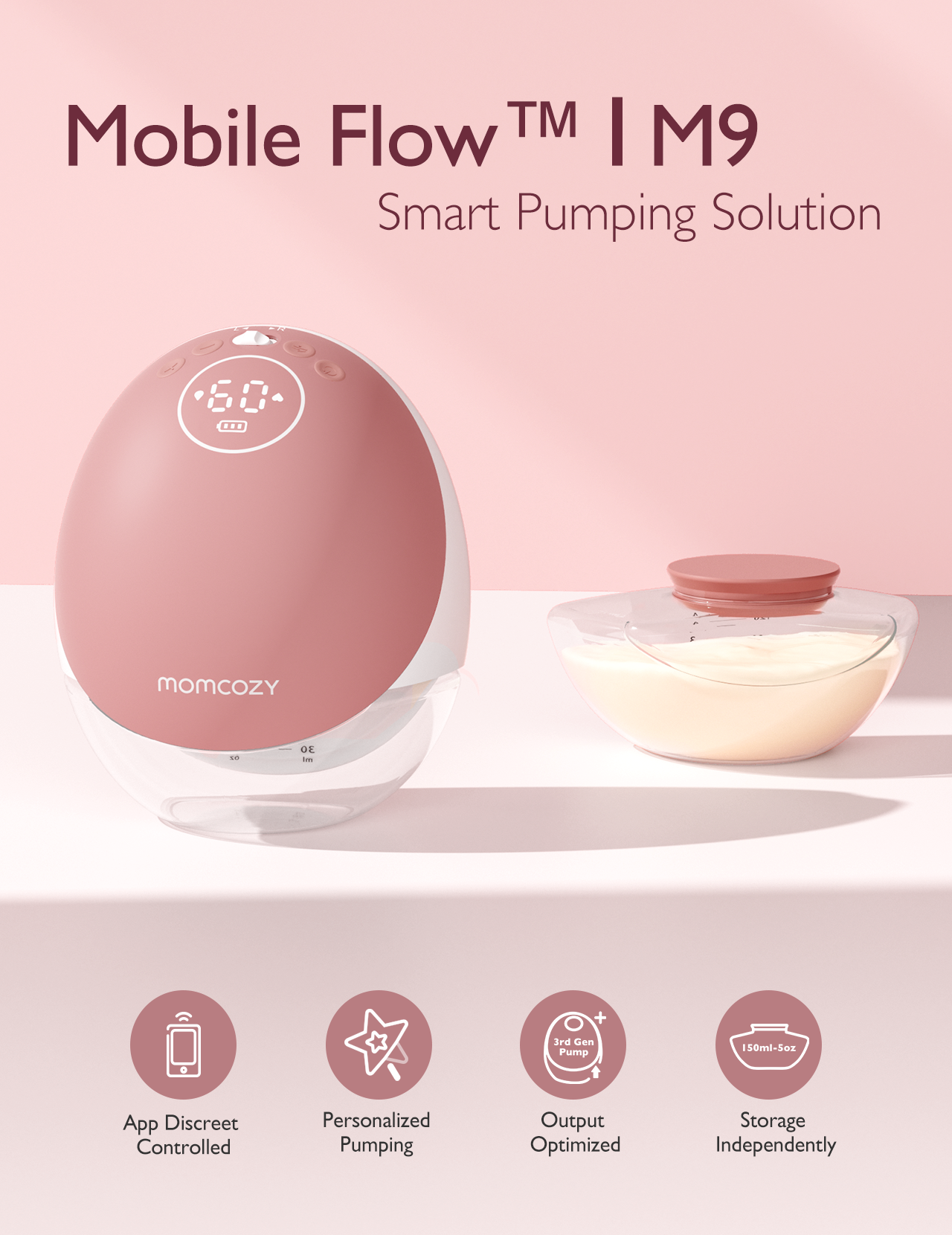 Momcozy M9 Mobile Breast Pump Single