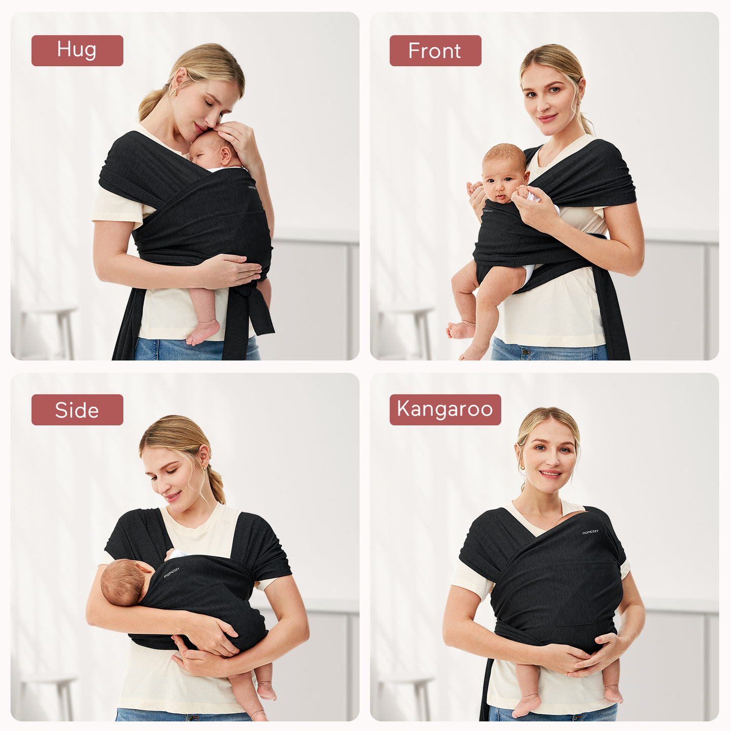 Momcozy Baby Wrap Carrier Slings Black