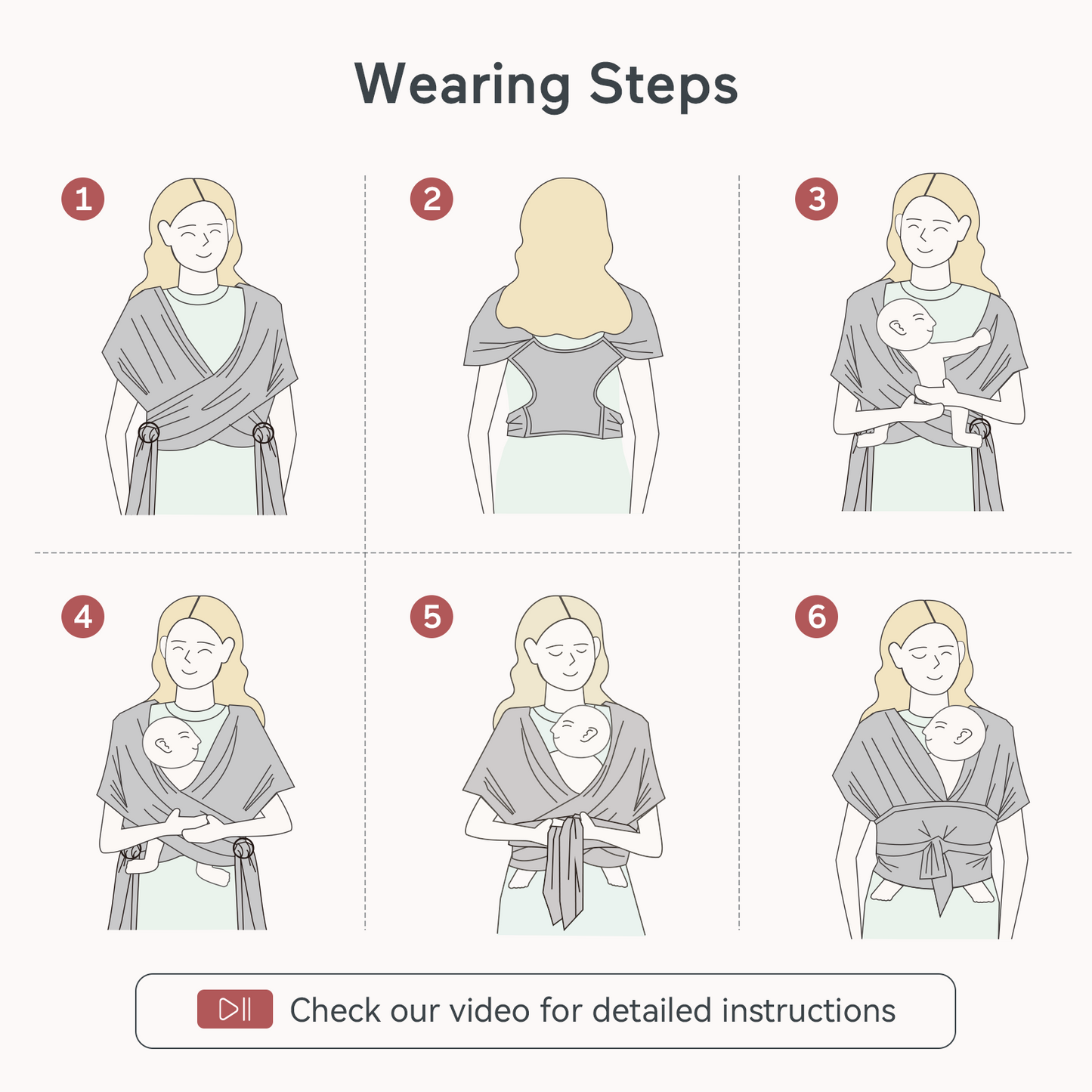 Momcozy Baby Wrap Carrier Slings Black