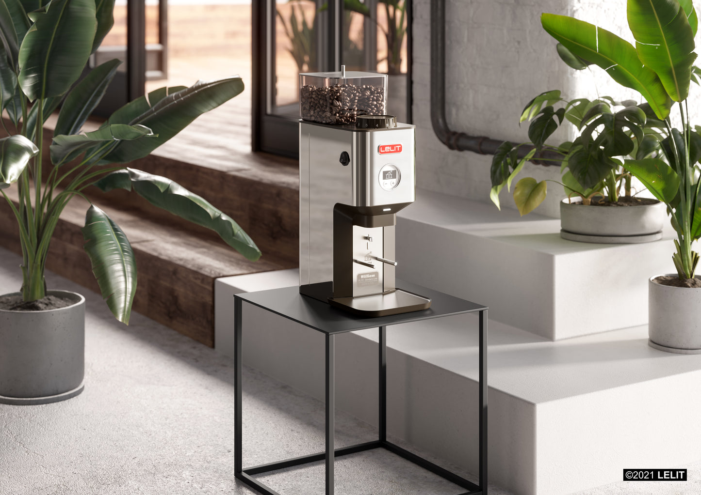 Lelit William Coffee Grinder Brushed Stainless Steel