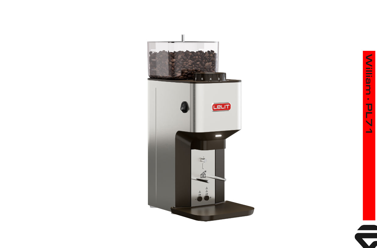 Lelit William Coffee Grinder Brushed Stainless Steel
