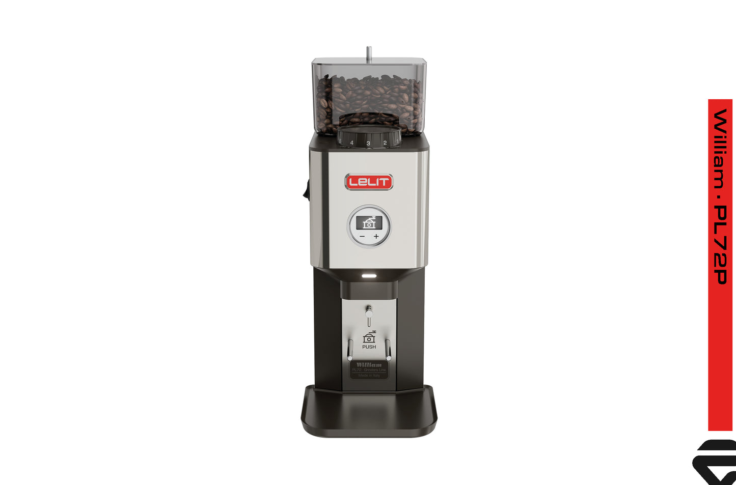 Lelit William Coffee Grinder Brushed Stainless Steel