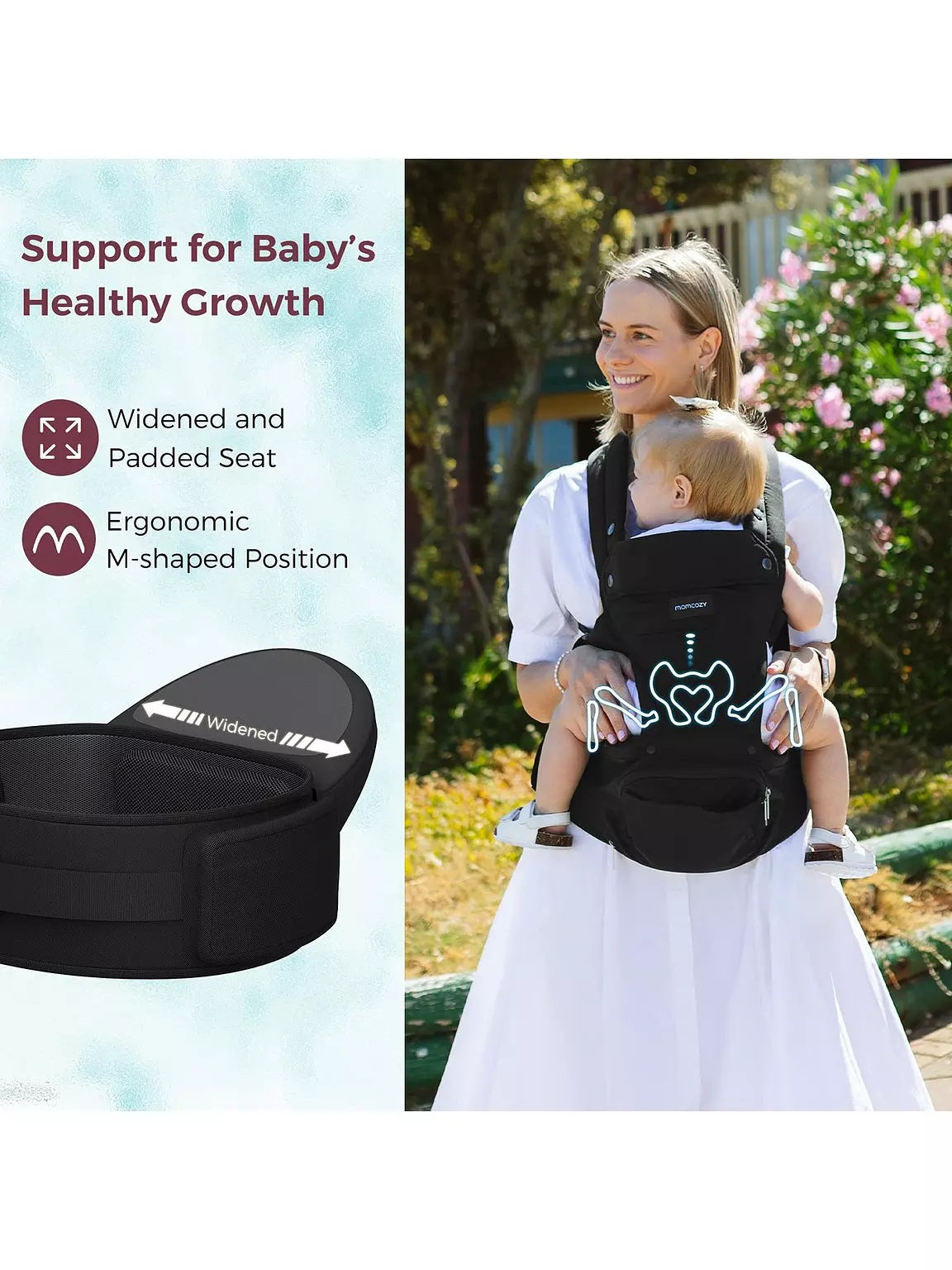 Momcozy Baby Carrier With Hipseat