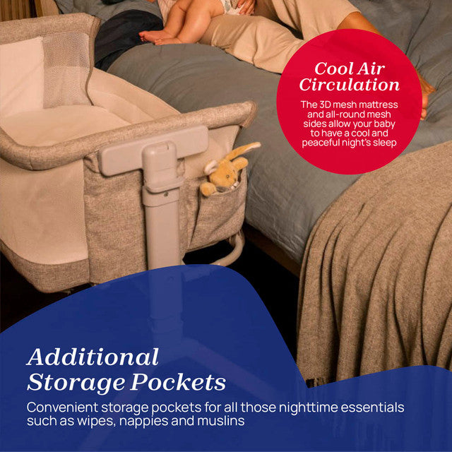 Chicco Next 2 Me Armonia Bedside Crib - Scandinavian