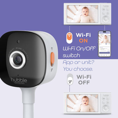 Hubble Connected Go Baby Portable Plus 5.0" Video Baby Monitor