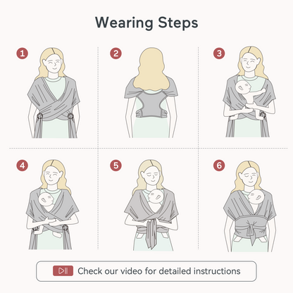 Momcozy Baby Wrap Carrier Slings Black