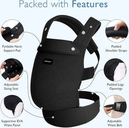 Momcozy Baby Carrier (3M+ Air Mesh - Black)