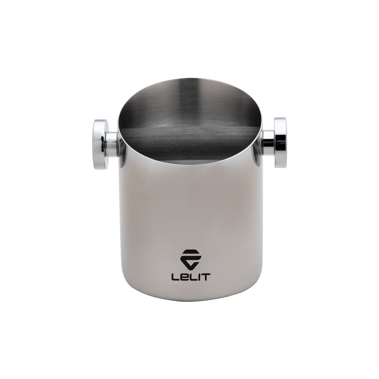 Lelit Cylindrical Knock Box with Cloth & Brush