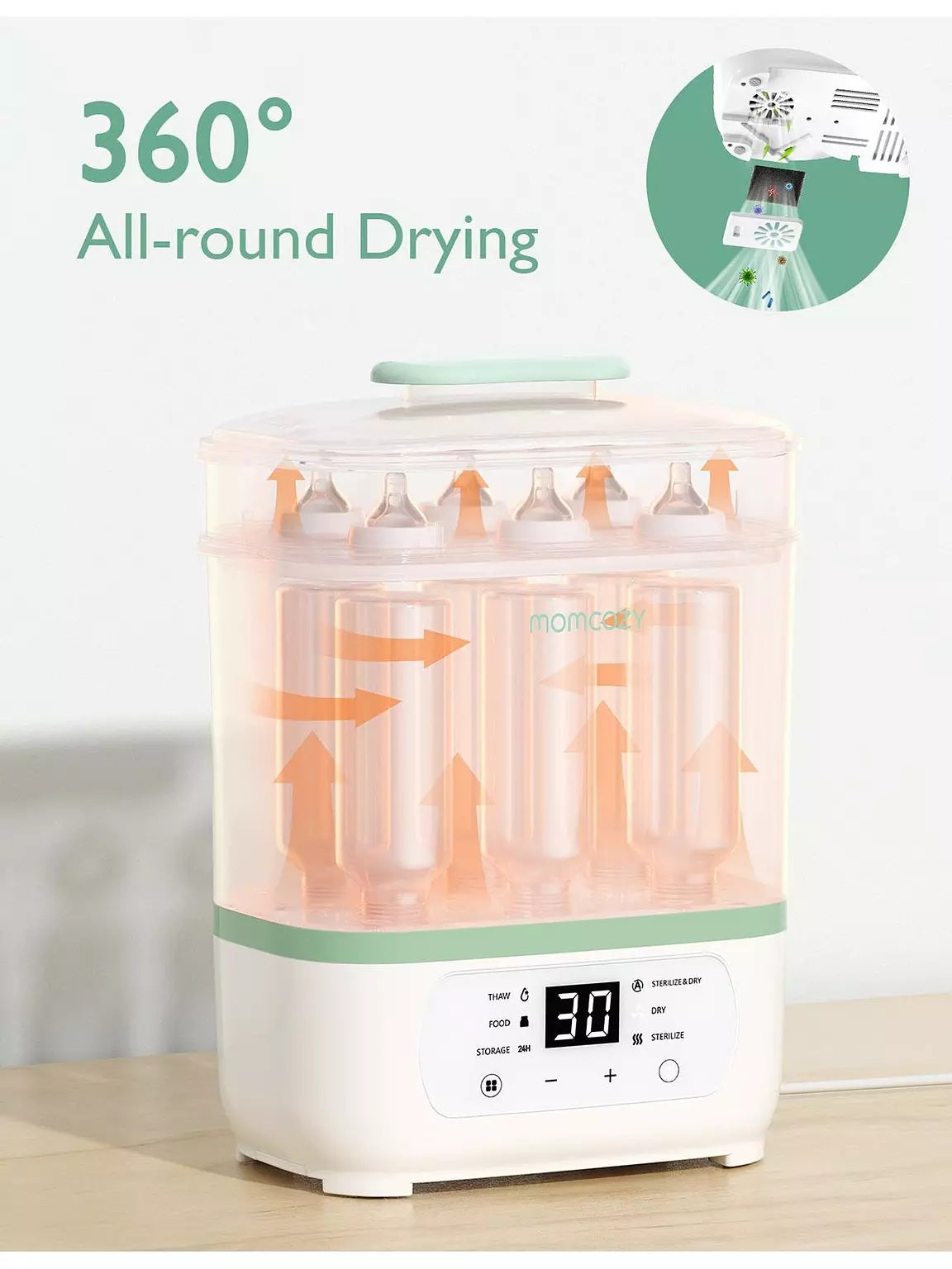 Momcozy BS02 8-In-1 Bottle Sterilizer And Dryer