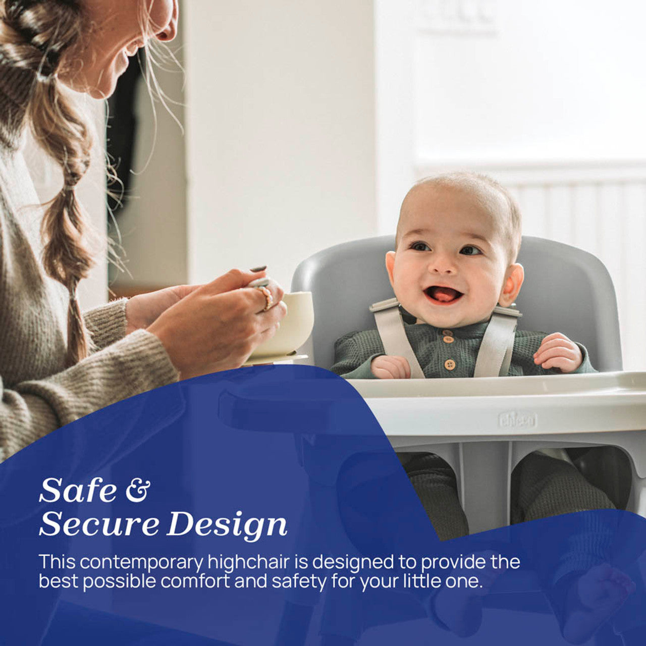 Chicco Zest Highchair - Moon Grey