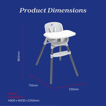 Chicco Zest Highchair - Moon Grey