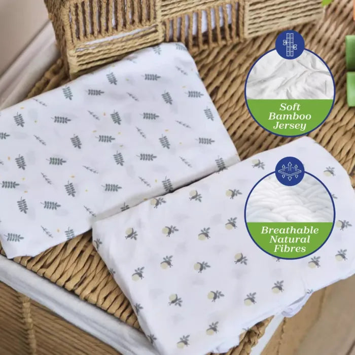 Chicco Next2Me Bamboo Crib Set 2 Pieces - Greenery