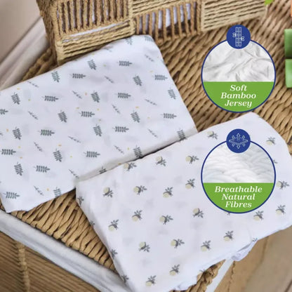 Chicco Next2Me Bamboo Crib Set 2 Pieces - Greenery
