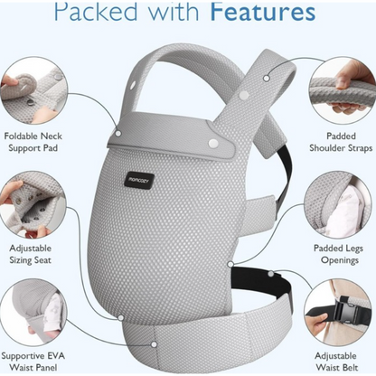Momcozy Baby Carrier (3M+ Air Mesh - Grey)