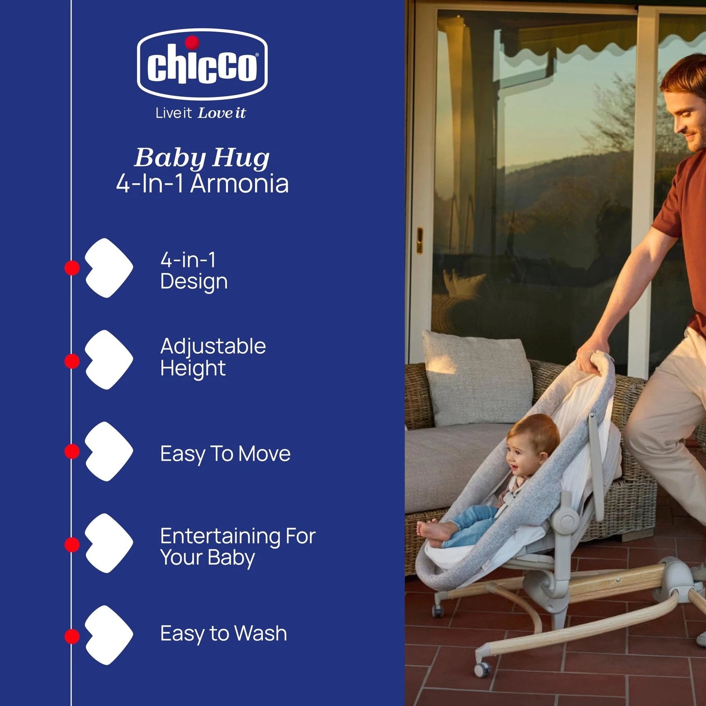 Chicco Baby Hug 4-in-1 Armonia - Scandinavian